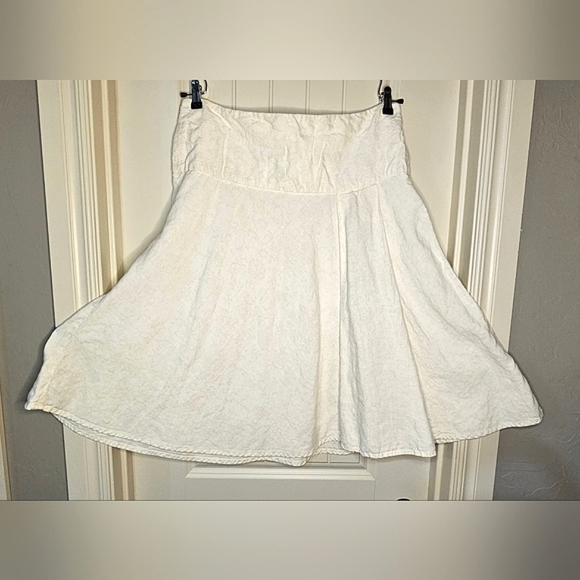 [GAP] Boho Linen Skirt Fitted Top & flowy bottom ☆ Off White Light pattern - Picture 3 of 15